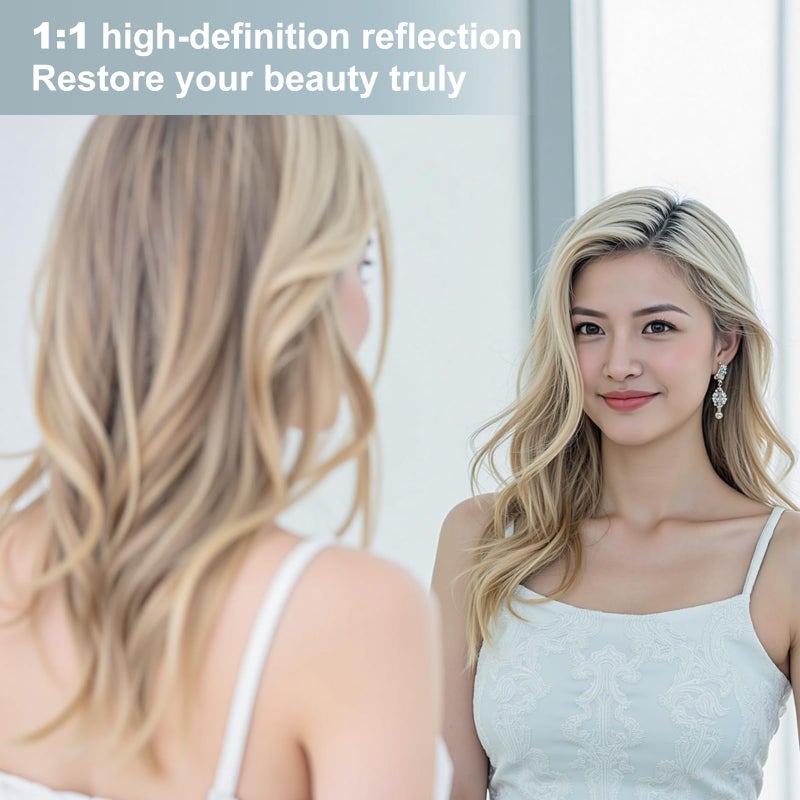 Dewfig Arched White Full Length Mirror,76"X34" Large Floor Mirror, Full Body Mirrors for Leaning or Hanging, Standing Mirrors for Bedroom, Living Room,Dressing Room, Aluminum Alloy Frame, White - Image 5