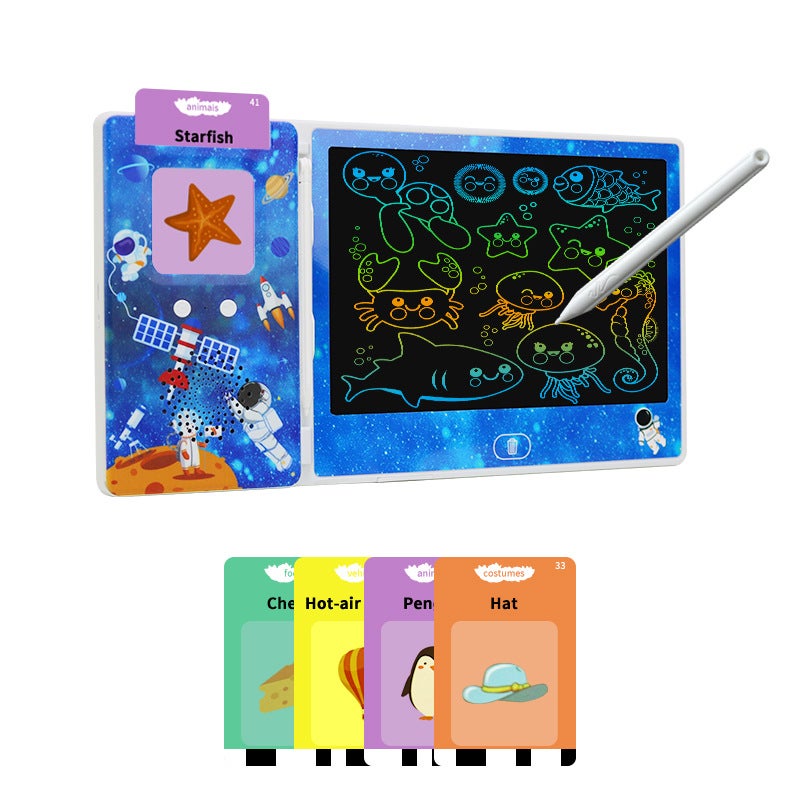 Children'S Card Machine, Painting All-In-One Machine, Bilingual Enlightenment Puzzle Card Machine, Kidsren'S Painting Handwriting Board Early Education Machine - Image 4