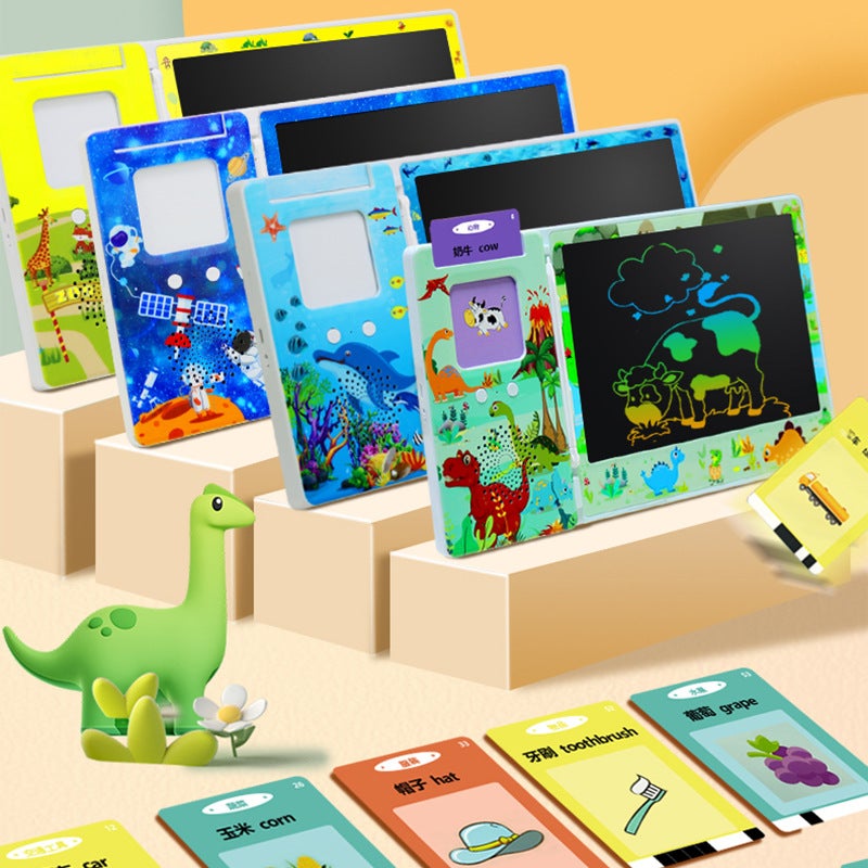 Children'S Card Machine, Painting All-In-One Machine, Bilingual Enlightenment Puzzle Card Machine, Kidsren'S Painting Handwriting Board Early Education Machine - Image 2