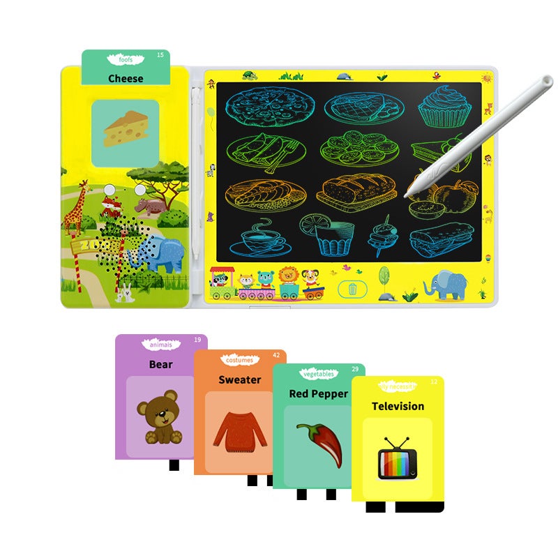 Children'S Card Machine, Painting All-In-One Machine, Bilingual Enlightenment Puzzle Card Machine, Kidsren'S Painting Handwriting Board Early Education Machine - Image 5