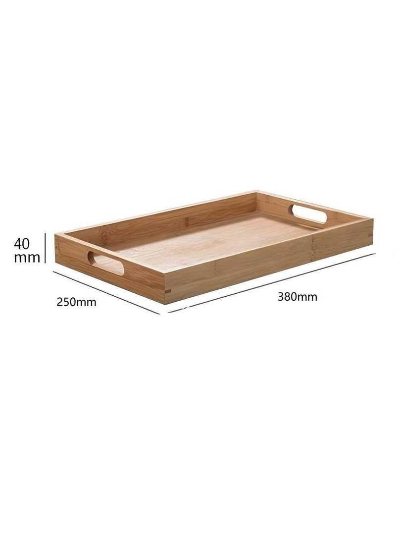 Bluejw Wooden Pallet Multi-use Wood Plate Dessert Holder Wooden Serving Dish Wood Serving Tray Food Plate Food Tray Wooden Fruits Plate Snack Plate Bread Dish Dessert Plate Tea Cup Holder - Image 2
