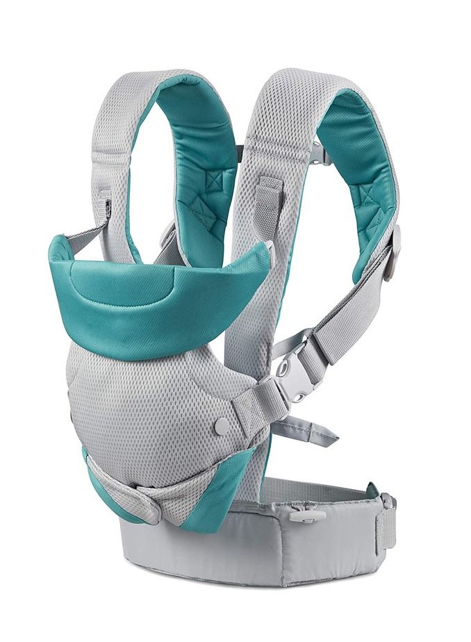 VInedi 4-In-1 Kids Convertible Carrier With Comfortable Hip Seat And Buckle Strap - Grey - Image 2