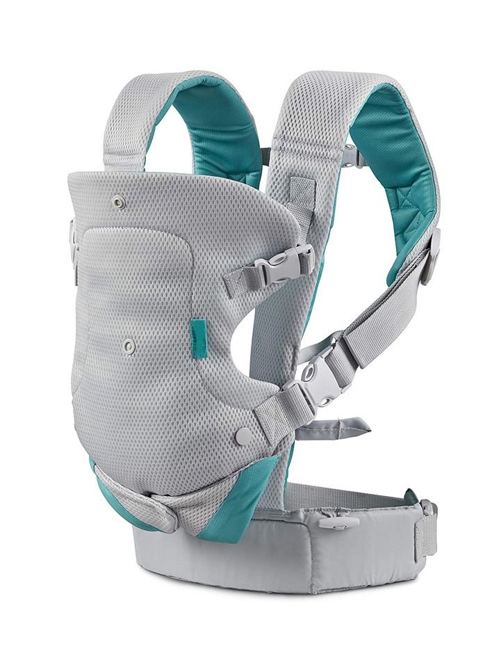 VInedi 4-In-1 Kids Convertible Carrier With Comfortable Hip Seat And Buckle Strap - Grey - Image 1