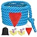 CWLAKON Tug of War Rope Games 40ft for Kids Adult Field Day Family Reunion Outdoor Outside Yard Backyard Lawn Carnival Camping Picnic Games for Team Building Blue - Image 2