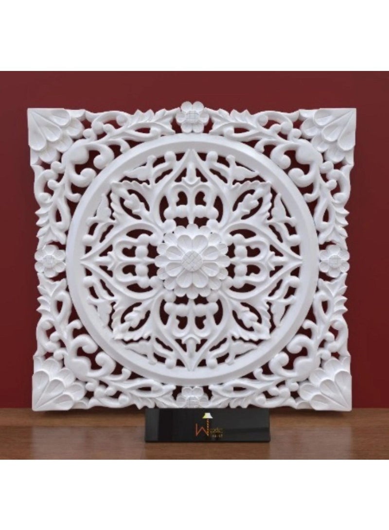 Wooden Twist Premium Wooden Decoration Hand Carved Wall Panel (MDF Wood)  - Image 1