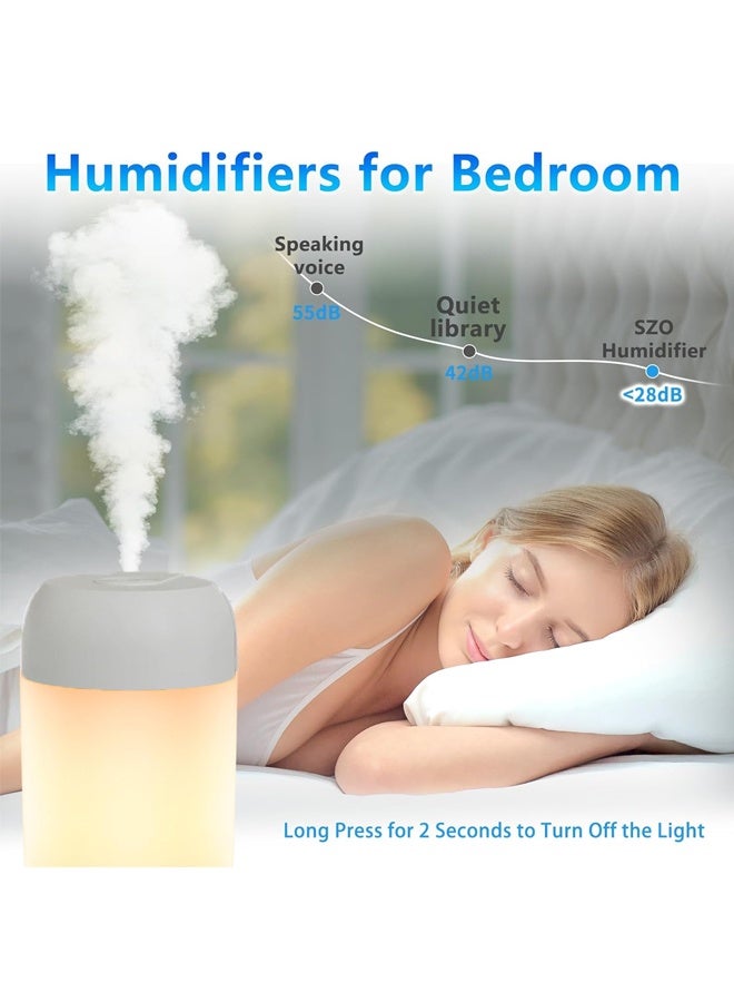 هومستر إضاءة ليلية مرطبات لغرفة النوم, USB القابلة لإعادة الشحن, أضواء LED لغرفة النوم, إضاءة ليلية محمولة مرطبة مناسبة لمختلف السيناريوهات, <28dB, إغلاق التلقائي, مثالية للسفر المنزلي - Image 5