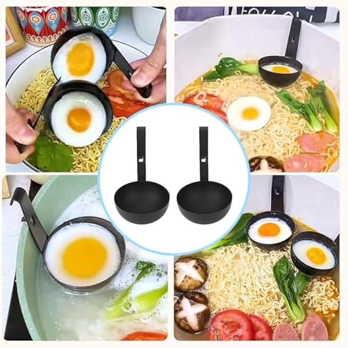 Yinhing Egg Poacher  Nonstick Poached Egg Cooker  Black Poached Egg Pan With Safe Stainless Steel Materials For Convenient And Safe Kitchenware - Image 4