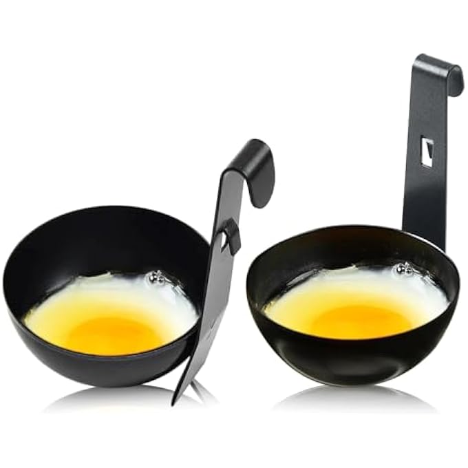 Yinhing Egg Poacher  Nonstick Poached Egg Cooker  Black Poached Egg Pan With Safe Stainless Steel Materials For Convenient And Safe Kitchenware - Image 1