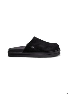 Calvin Klein Jeans Women's Clog Slippers - Suede Leather, Black  - Image 1