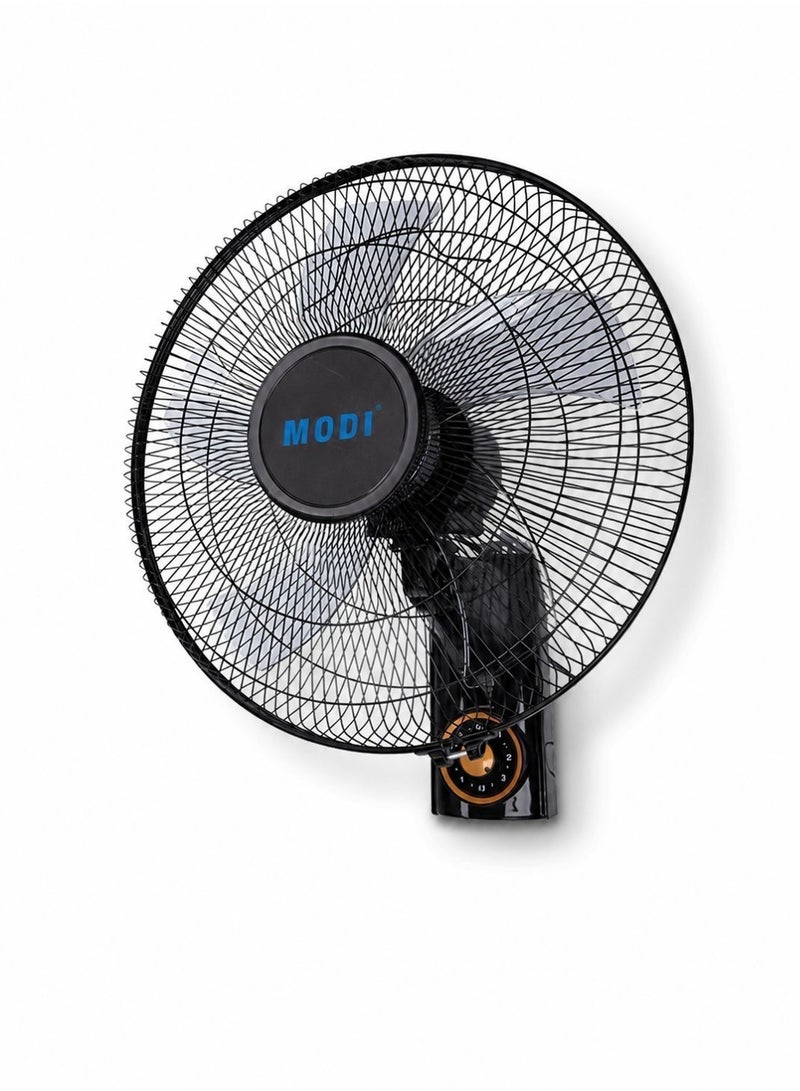 MODI 16-Inch Wall Fan, 45W Wall-Mounted Electric Fan with 3 Speed Control, 5-Blade Airflow, Oscillation & Adjustable Tilt for Home, Bedroom, Office & Kitchen - Image 2