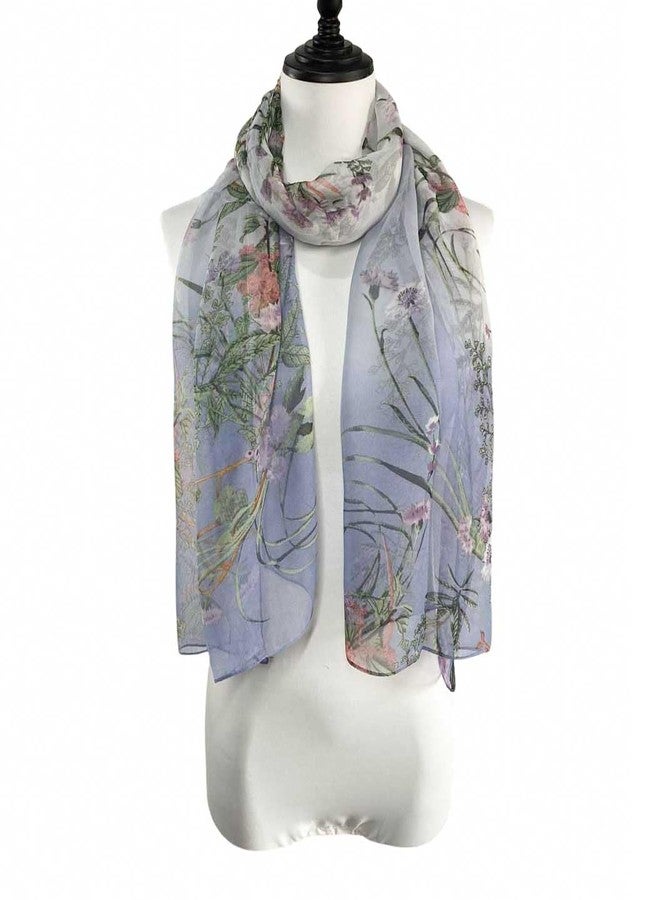 Acotavie Scarfs for Women Lightweight Fashion Scarves Print Floral Pattern Scarf Shawl Wraps (C14) - Image 2