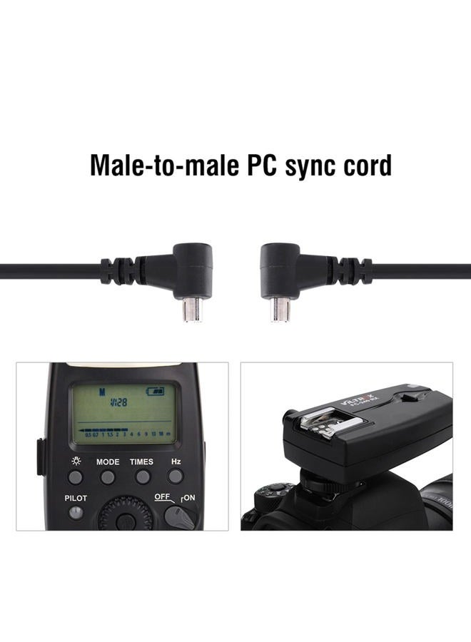 Acouto 30cm PC-PC Male to Male Flashlight Camera Sync Cable Cord - Image 2