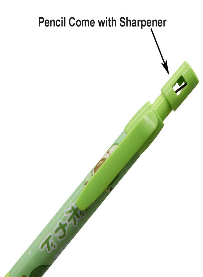 Maydahui 12 PCS Avocado Mechanical Pencil with Sharpener Novelty Fruit Non Sharpening Automatic Pencil with 20 PCS 2B Lead Refills 2.0 mm Plastic for School Writing Drawing - Image 5