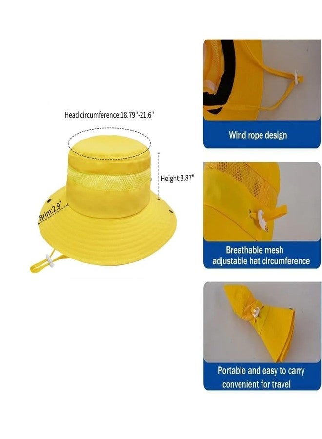 AJG Outdoor Kids Sun Hat for Boys Girls Toddler - UPF 50+ Wide Brim Bucket Hat Quick Dry Foldable Breathable Fishing Safari Hat (US, Age, 2 Years, 7 Years, Sky+Lake Blue) - Image 2