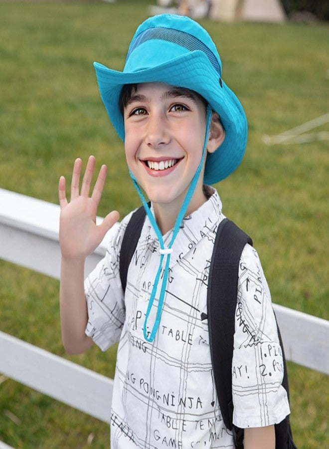 AJG Outdoor Kids Sun Hat for Boys Girls Toddler - UPF 50+ Wide Brim Bucket Hat Quick Dry Foldable Breathable Fishing Safari Hat (US, Age, 2 Years, 7 Years, Sky+Lake Blue) - Image 5