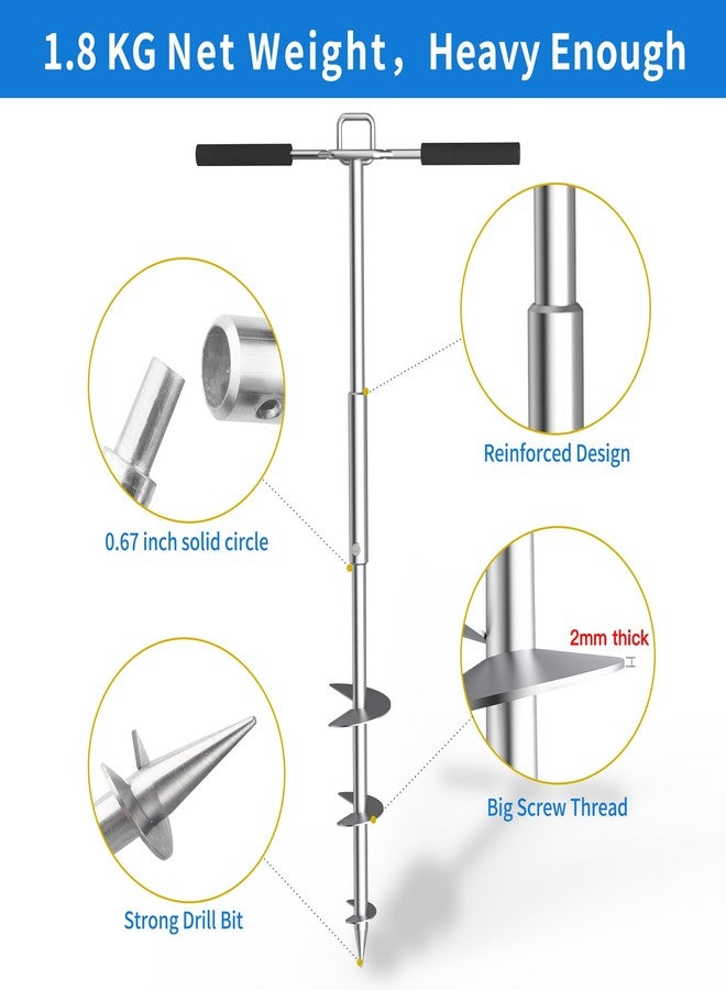 itayak Boat Sand Anchor, 34Inch Length 316 Stainless Steel Screw Boat Anchor with Removable Handle, Keeps Your Watercraft Securely Anchored Near Shallow Water or Sandbar - Image 3