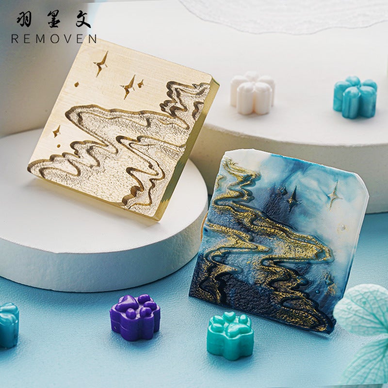 Original Fire Paint Seal Isolated Island Whale Series Diy Hand Account Manual Seal Greeting Card Invitation Card Fire Paint Seal - Image 5