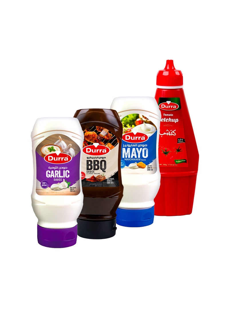 Durra (Ketchup 500g - Mayonnaise 380g - Barbecue 420g - Garlic Sauce 380g) - Image 1