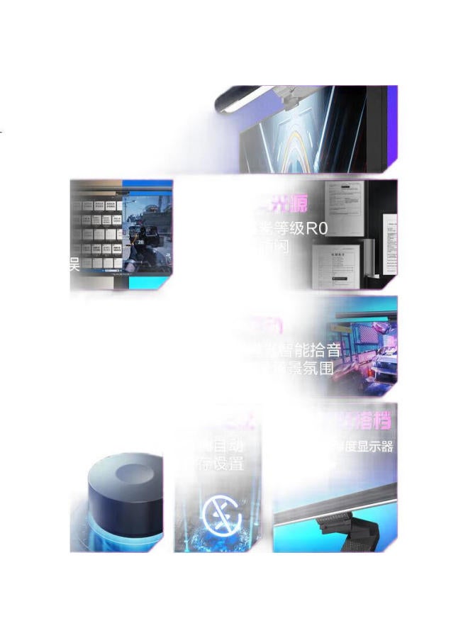 Thunderobot Screen Hanging Light L1Pro Computer Monitor Hanging Light Student Dormitory Artifact Rgb Sound Pickup Backlight Full Spectrum Eye Protection Intelligent Fill Light E-Sports Desktop Reading - Image 2