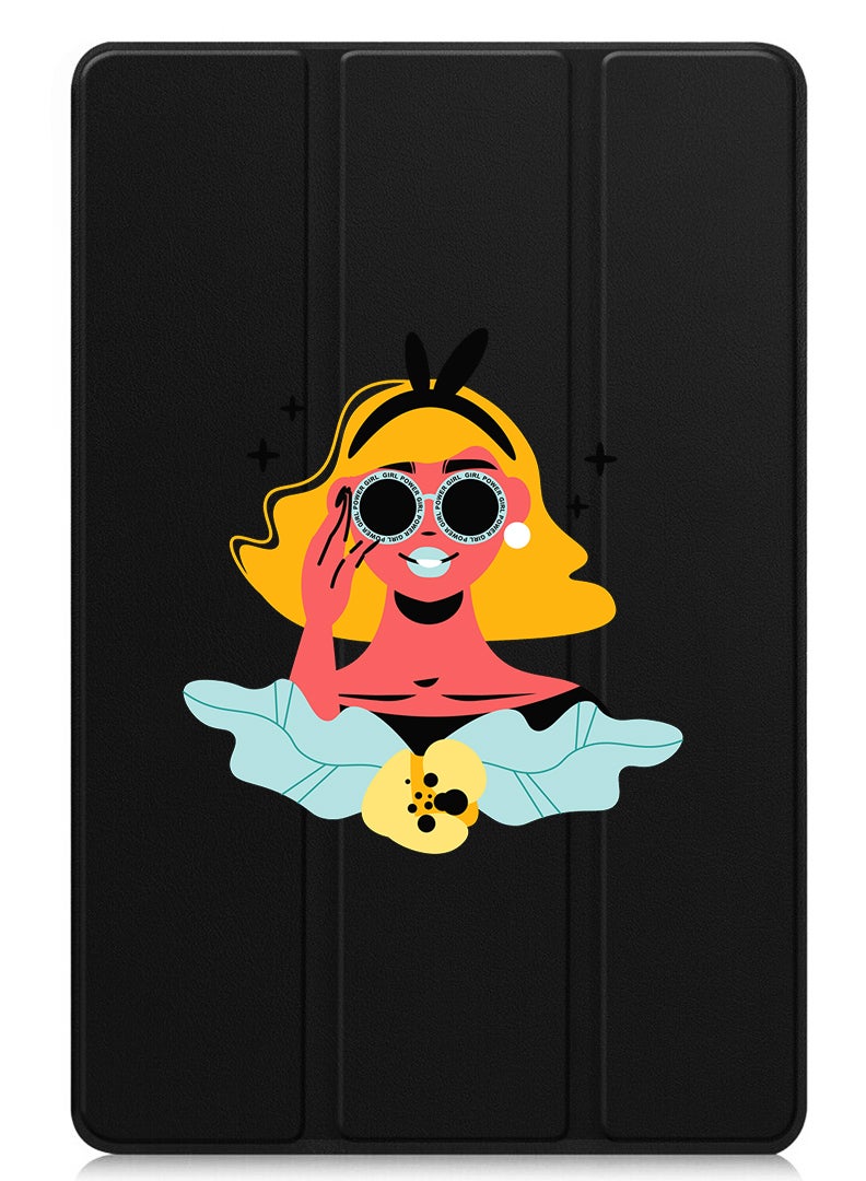 Theodor Protective Flip Case For Lenovo Tab M11 (2024) With Trifold Stand Auto Wake Sleep Shockproof Cover Girl power goggles - Image 1
