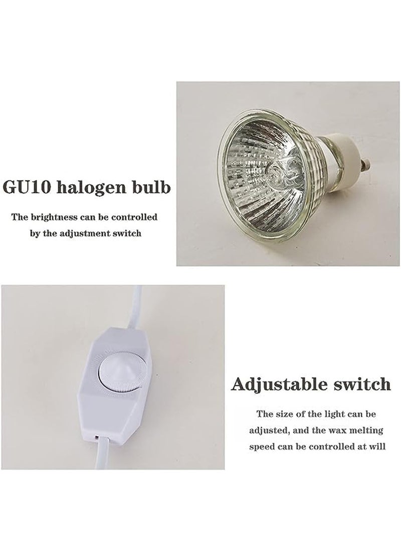 MONOGUE - Candle Warmer Lamp with 2 Bulbs Candle Wax Warmer with Dimmer not including candle Heat Adjustable Suitable for Small and Large Jar Candles Candle Melter Lamp - Image 1