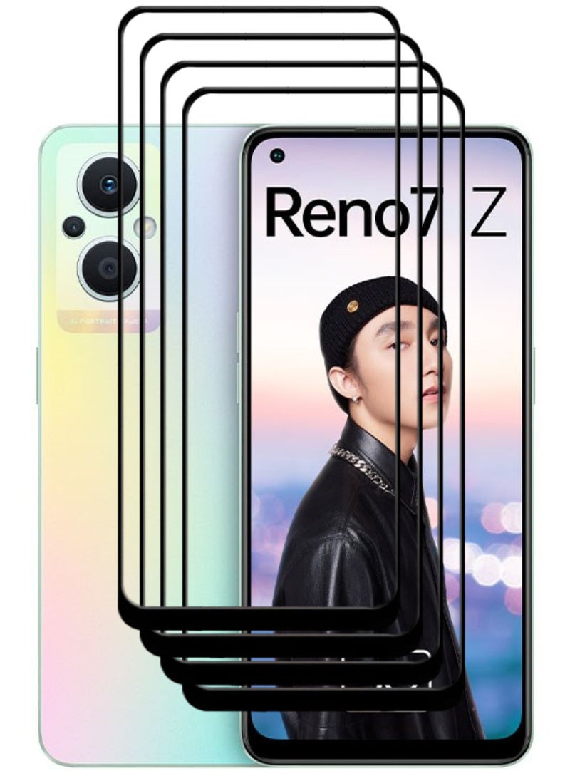 ACLIX 4 Pieces Antistatic ESD Dustproof Premium Quality High Definition Tempered Glass Screen Protector Designed For Oppo Reno7 Z 5G - Image 1