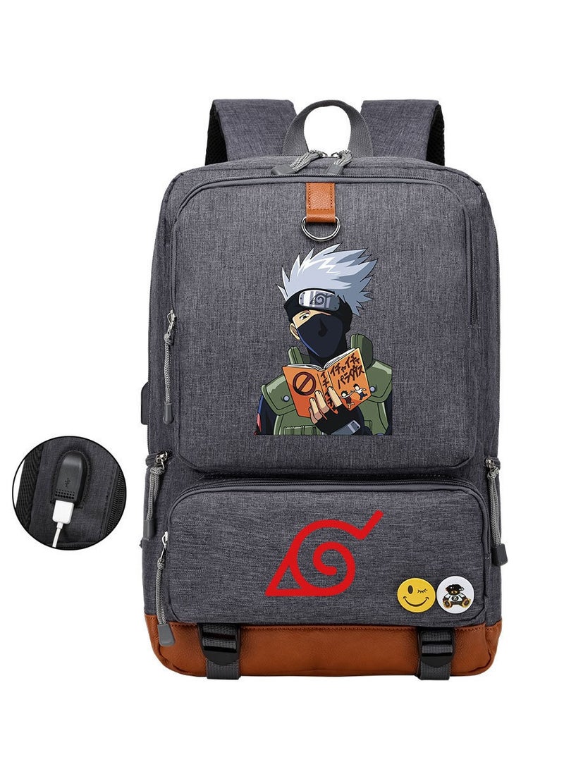Naruto Teenage Students Men And Women Printed Casual Travel Backpack