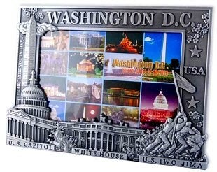 Silver Washington DC Picture Frame  Fits 4x6 DC Souvenirs Gifts