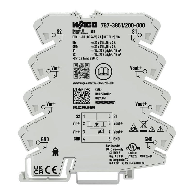 Wago Electronic circuit breaker 1channel 24 VDC input voltage 2 A Signal contact - Image 2