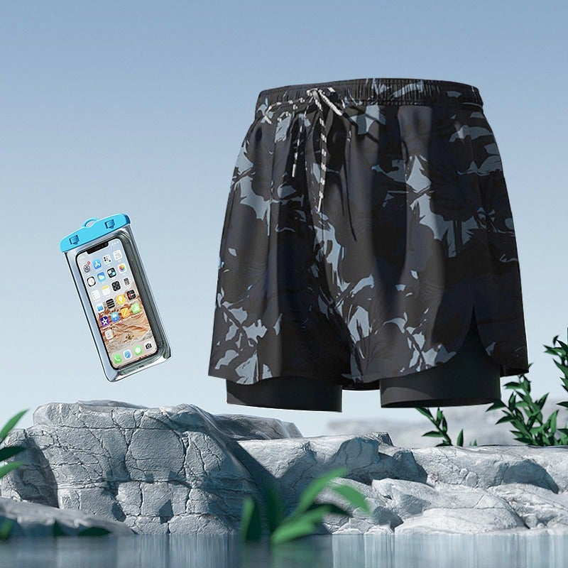 You & You Men's Plus Size Swim Trunks 2026 New Style Anti-Embarrassment Quick-Dry Beach Shorts Hot Spring Swimming Set - Image 1