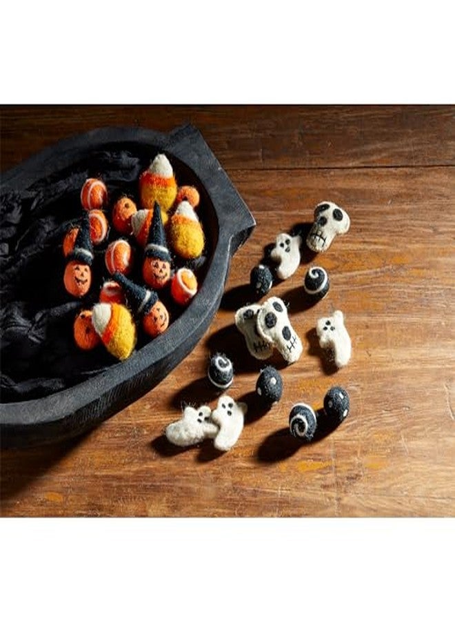 Mud Pie Felted Halloween Fill, Pumpkin, Bag Approx: 6" x 10", Filler 2" x 1.5" - Image 2