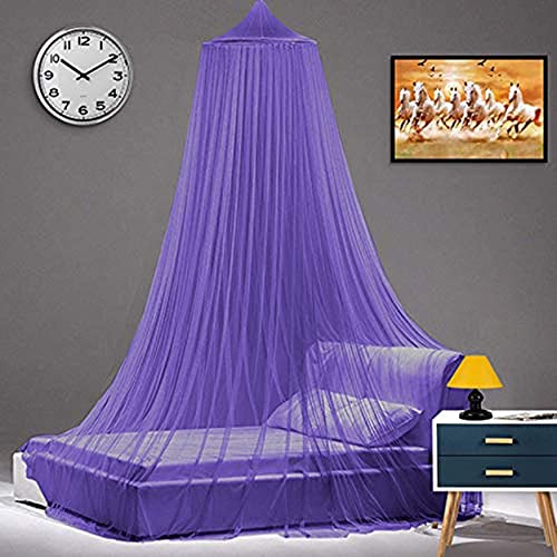 Next Day Art Double Bed Polyester Mosquito Net Portable Pop-Up Tent (Purple) - Image 1