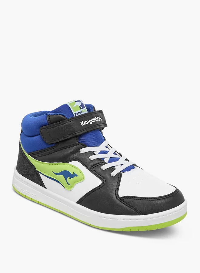 كانغاروس Women's Panelled High Top Shoes with Hook and Loop Closure