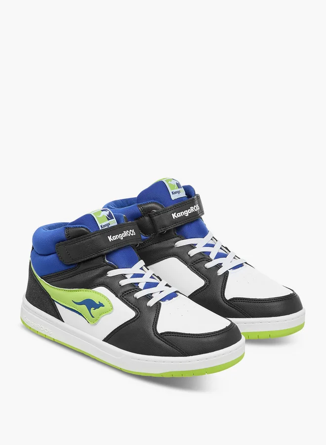 كانغاروس Women's Panelled High Top Shoes with Hook and Loop Closure