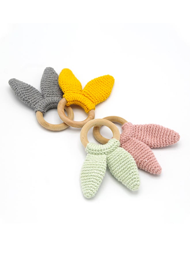 BabyJem Wooden Ring Teether for Babies - Handcrafted Durable Beech Wood and 100% Cotton Yarn - Safe and Chemical-Free Toy for Long-Term Usage - Sustainable and Eco-Friendly Design with Unique Artisanal Touch - Image 3