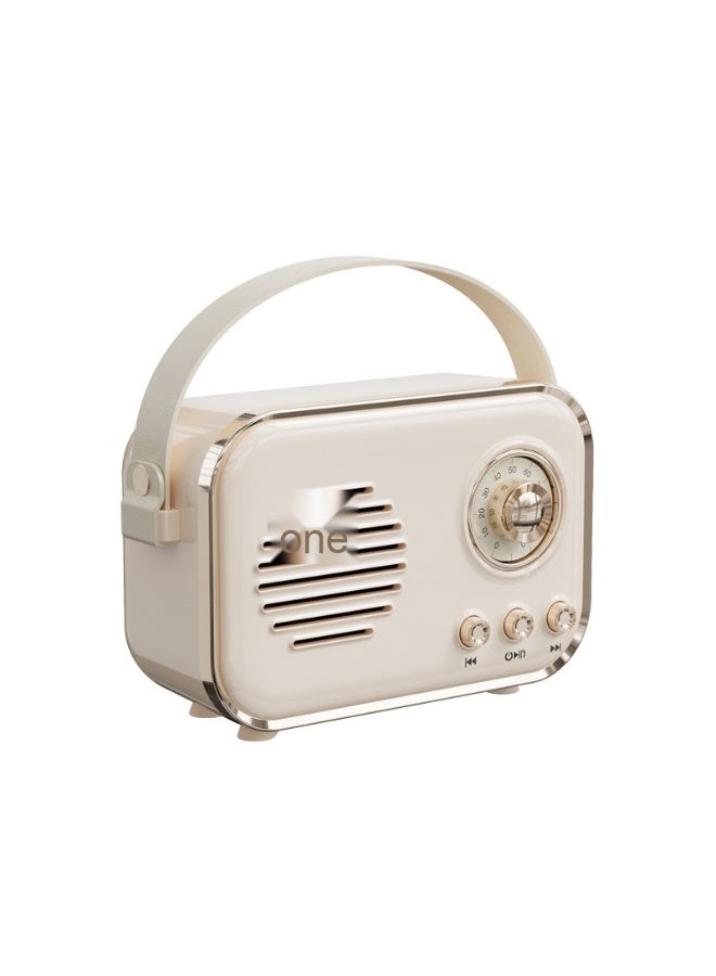 مكبر صوت بلوتوث محمول بتصميم ريترو - راديو إبداعي مع سوب ووفر للهواتف ووصلة يو إس بي - مكبر صوت أمريكي صغير - Image 1