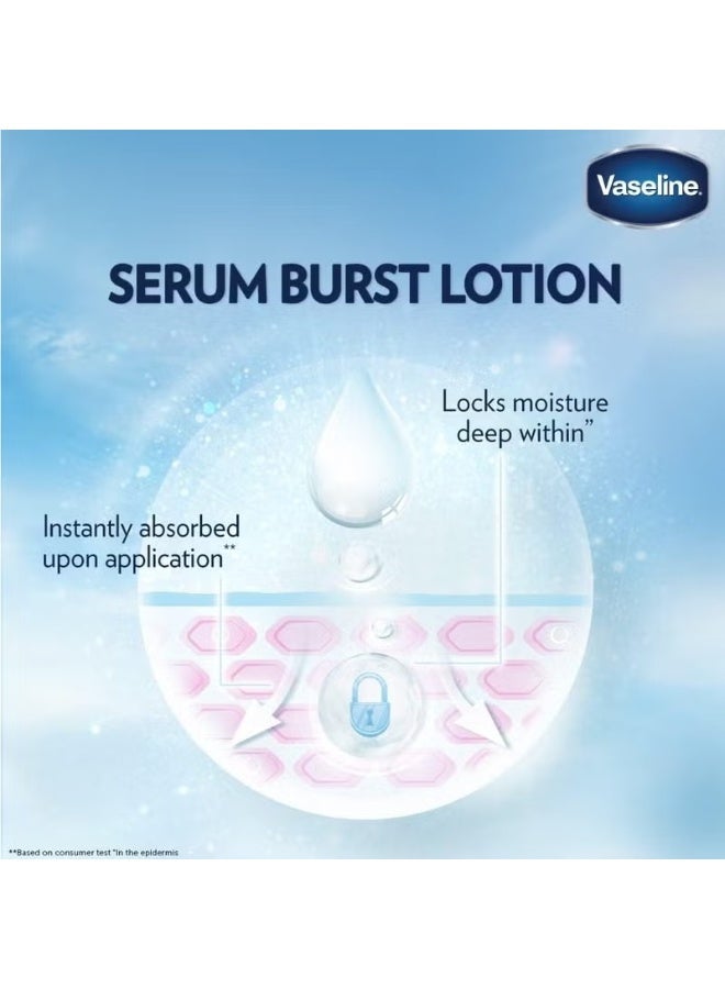 Vaseline Healthy Bright Gluta-Hya Serum Burst UV Lotion, Flawless Bright (330ml) – Pack of 3 Triple Value Pack with GlutaGlow, Hyaluron, and Pro-Retinol for Even-Toned Skin - Image 5