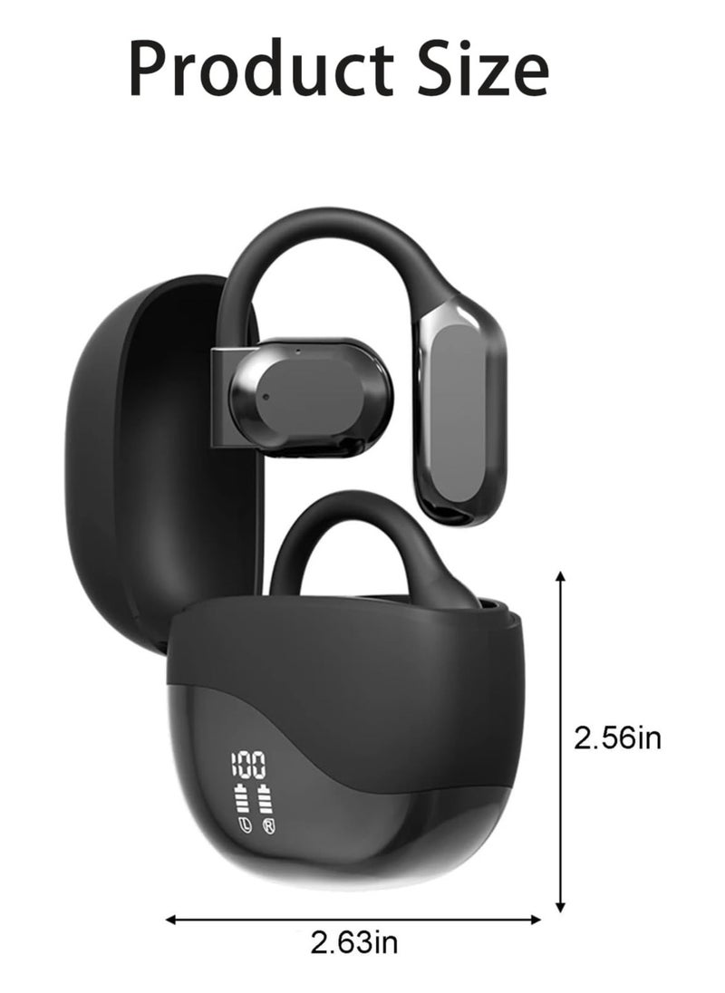 lekikpo - Ai Translating Ear Buds, Wireless Bluetooth Translation Earbuds, 144 Languages Play Music Bluetooth Over-Ear Earbuds Treble Translation in Real Time for Travel Business Learning(A-Black) - Image 1