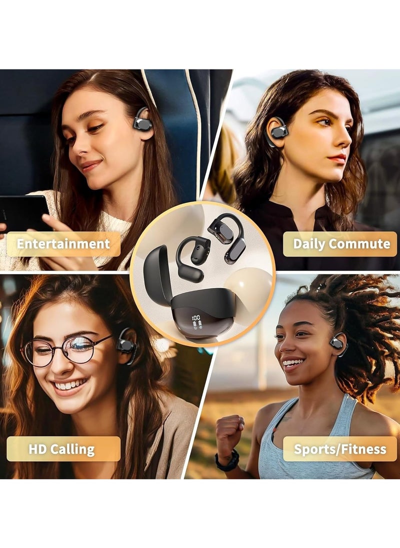 lekikpo - Ai Translating Ear Buds, Wireless Bluetooth Translation Earbuds, 144 Languages Play Music Bluetooth Over-Ear Earbuds Treble Translation in Real Time for Travel Business Learning(A-Black) - Image 1