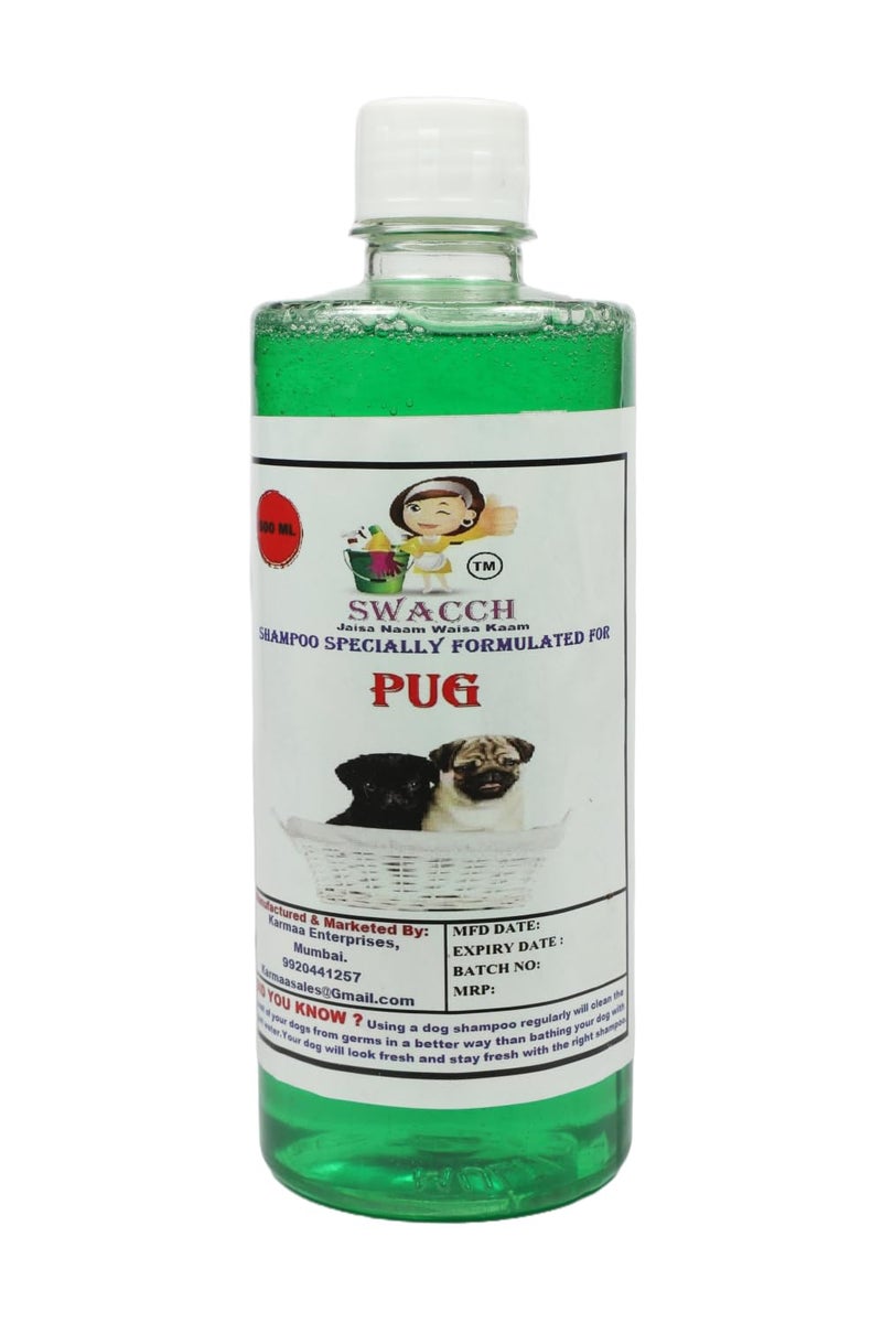 swacch Pug Dog Shampoo + Dumbbell Toy I Durable Rubber Dog Toy for Chewing I Playing,Teeth Cleaning & Training Toy I Combo Pack I 500ml Neem Alovera - Image 2