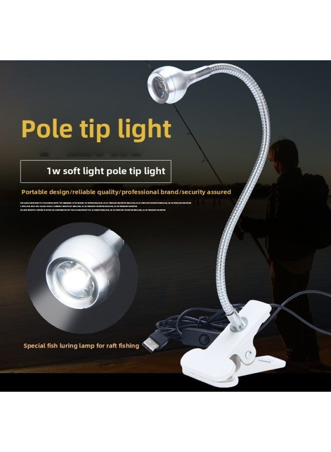 Raft Fishing Lamp Light Night Fishing Lamp Led Double-headed Rod Slightly Light Yellow Light Fishing Lure Lamp Bait Lamp Clip Table Lamp Fishing Gear