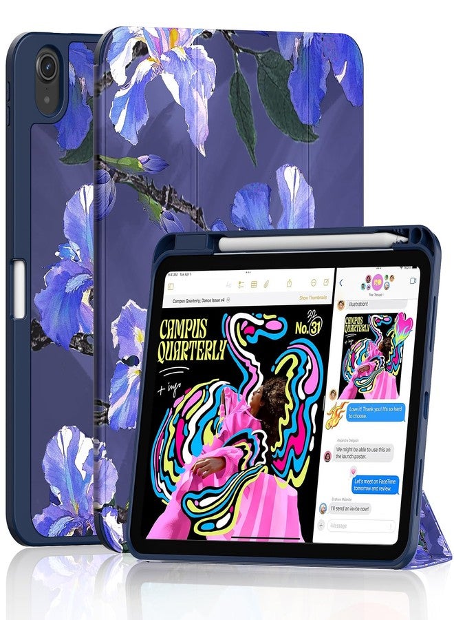 Lainergie Case for iPad (A16) 11th Generation 11-inch 2025, iPad 10th Generation 10.9-inch 2022, Shockproof Cover with Auto Sleep/Wake and Pencil Holder, Flower - Image 1
