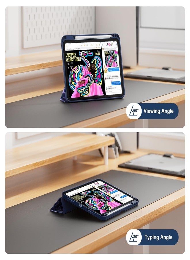 Lainergie Case for iPad (A16) 11th Generation 11-inch 2025, iPad 10th Generation 10.9-inch 2022, Shockproof Cover with Auto Sleep/Wake and Pencil Holder, Flower - Image 4