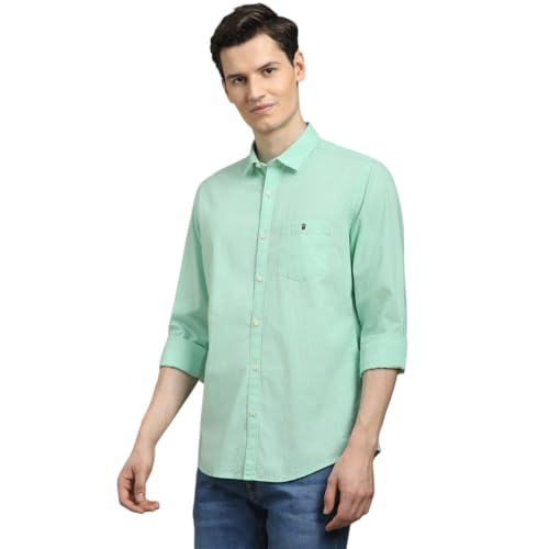 LOUIS PHILIPPE قميص لويس فيليب للرجال من القطن بتصميم ضيق (LRSFNSLBF66707_أخضر، 44) - Image 2