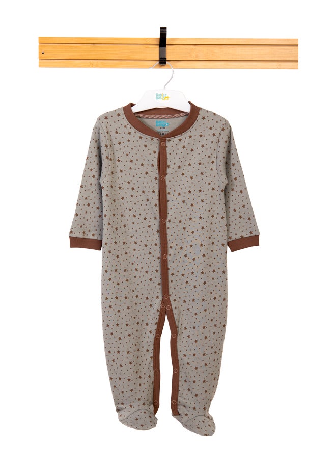 Babies Basic 100% Cotton Printed Long Sleeves Jumpsuit/Romper/Sleepsuit For Babies  - Image 1