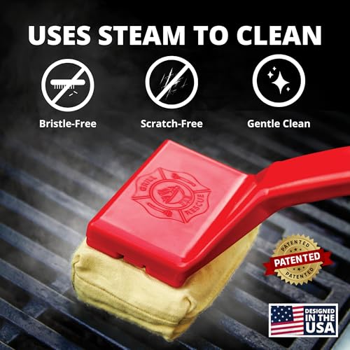 Grill Rescue BBQ Replaceable Cleaning Head, Bristle Free - Durable and Unique Grill Tools for Cast Iron or Stainless-Steel Grates, Barbecue Cleaner (Replaceable Head) - Image 3
