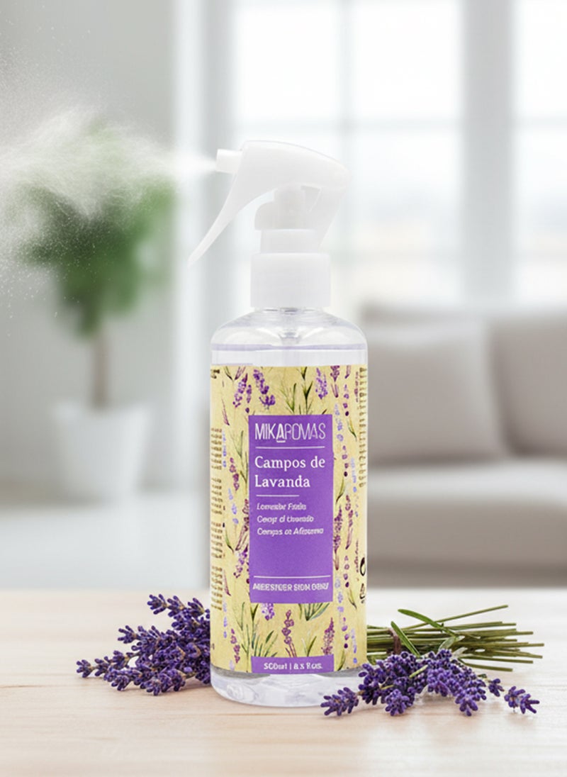 Mikaromas Room Spray  Lavender Fields, 250ml | Long-Lasting Home & Office Air Freshener | Soothing Floral Lavender Aroma for Relaxation, Stress Relief & Fresh, Inviting Ambience - Image 3