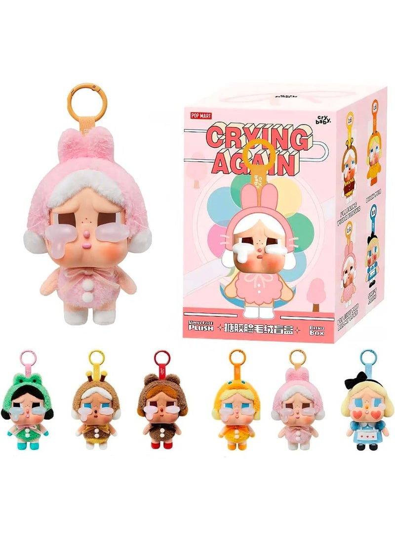 CRYBABY Crying Again Series Plush Blind Box Keychain Figure - 1 Piece Mistery Pack CryBaby Crying Again Series-Vinyl Face Plush (Single Blind Box) - Image 1