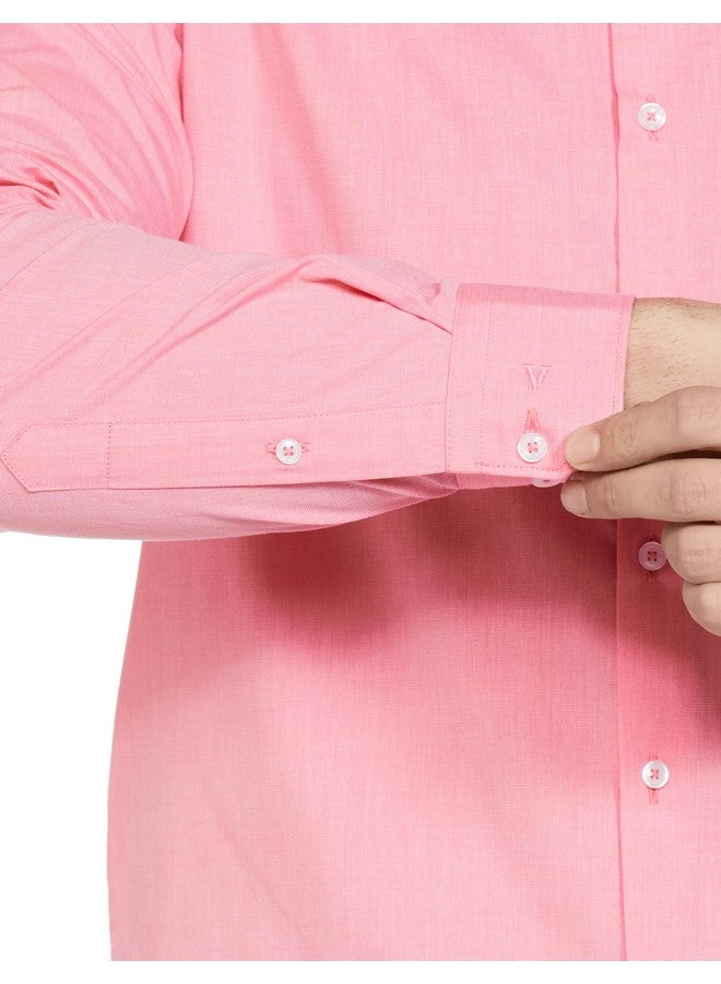 Van Heusen Men's Slim Fit Shirt (VHSFBSLBW95057_Red - Image 3