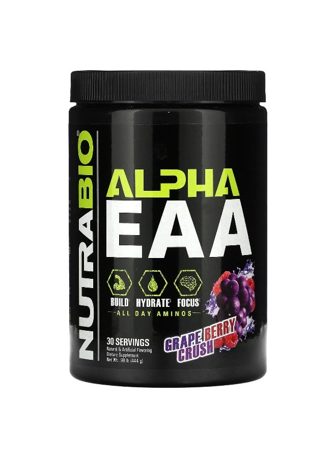 NutraBio, Alpha EAA, Grape Berry Crush, 0.98 lb (444 g) (Packaging may vary) - Image 1